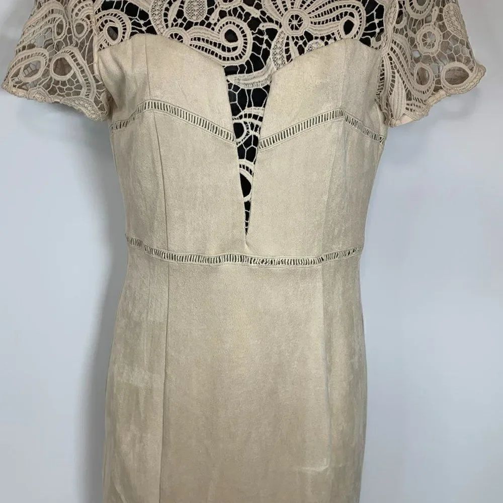 J.O.A. Los Angeles faux suede Lace Dress size small NWT